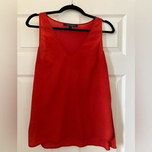 French Connection Red Sleeveless Blouse
